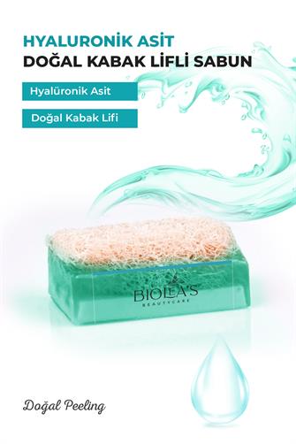 Biolea's Doğal Kabak Lifli Hyalüronik Asit Sabun  110 gr