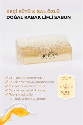 Biolea's Doğal Kabak Lifli Keçi Sütü Sabun 110gr