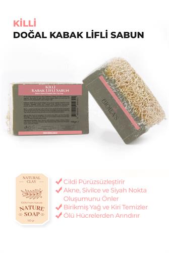 Biolea's Doğal Kabak Lifli Kil Sabun  110 gr