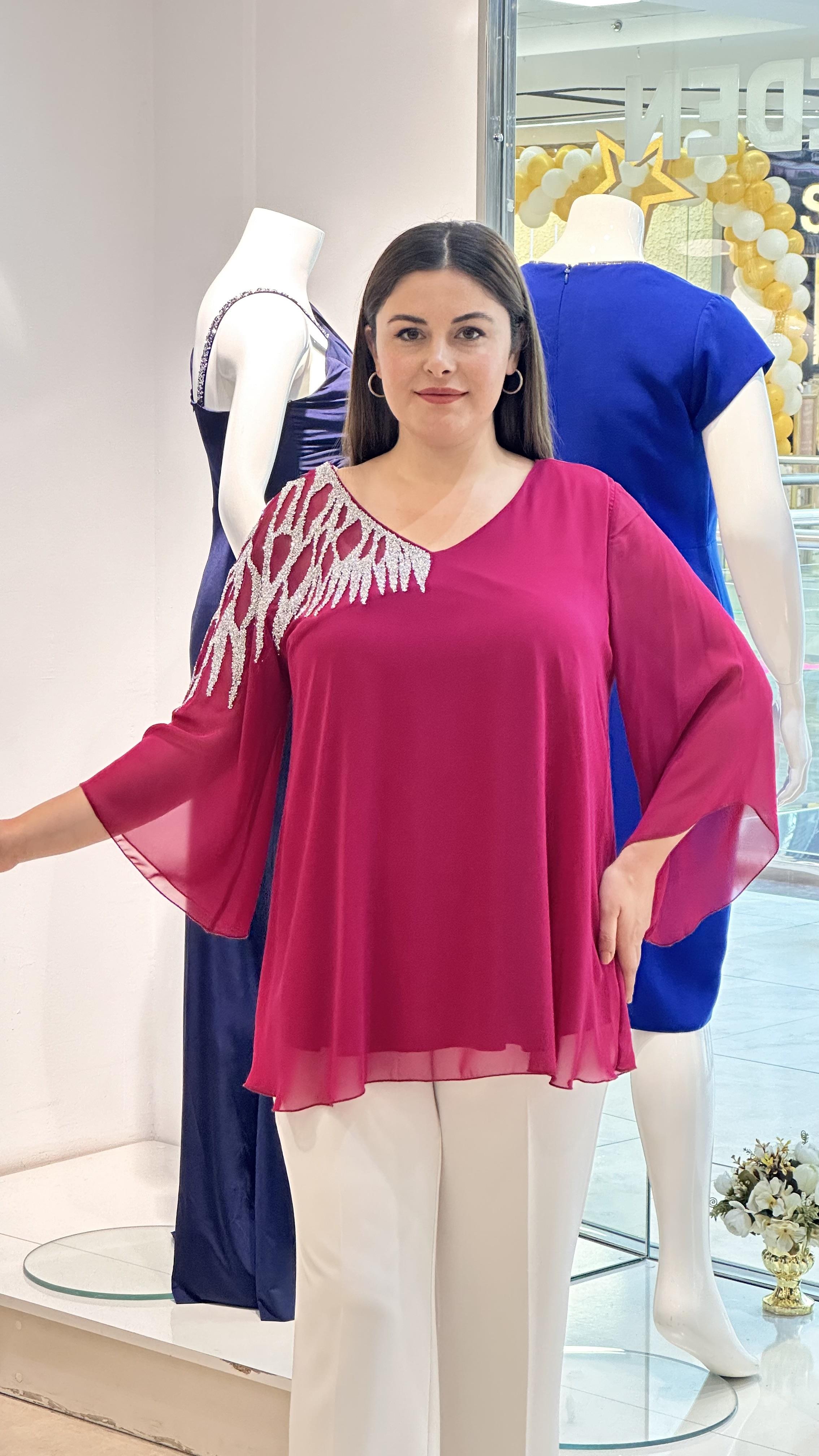 Şifon Abiye Bluz 719 Fuer