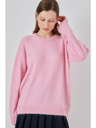 0-10322 Oversize Triko Kazak - Pembe