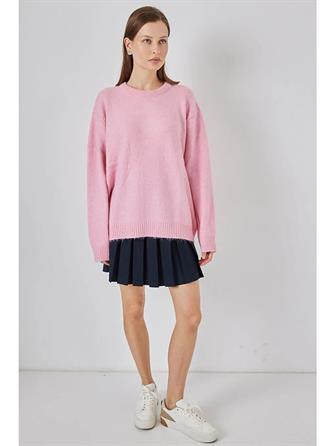 0-10322 Oversize Triko Kazak - Pembe