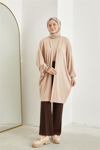 02417 Yarasa Kol Hırka - Bej