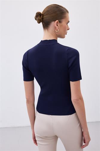 1353 Yarım Balıkçı Triko - Lacivert