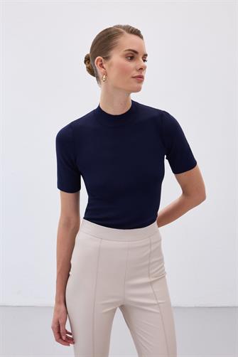 1353 Yarım Balıkçı Triko - Lacivert