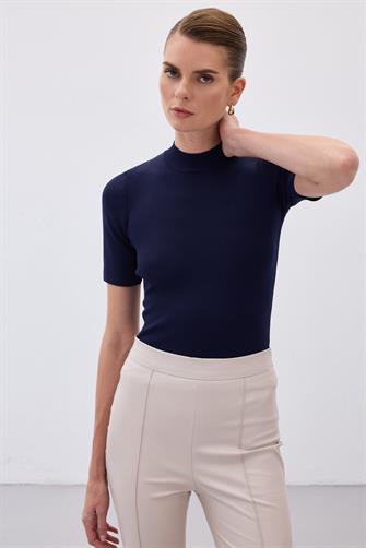 1353 Yarım Balıkçı Triko - Lacivert