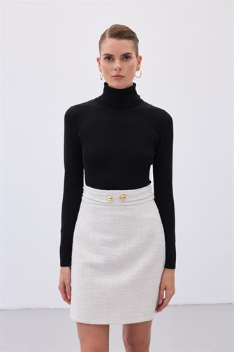 1356 Tam Balıkçı Triko - Siyah