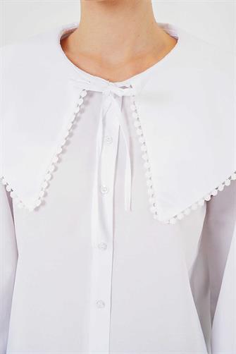 20314 Bebe Yaka Gömlek - Beyaz