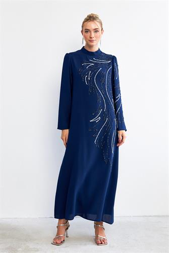 2201 Taş İşlemeli Abiye Elbise - Parlement