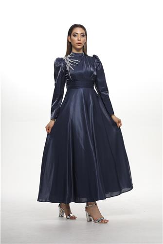 2230 Omuz Taş Detaylı Janjan Abiye