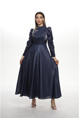 2230 Omuz Taş Detaylı Janjan Abiye