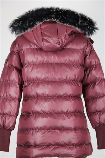 3714 Kürklü Kapişonlu Sıkı Dolum Mont