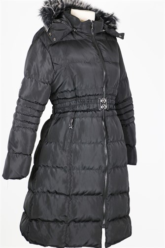 3715 Sıkı Dolum Kemerli Mont