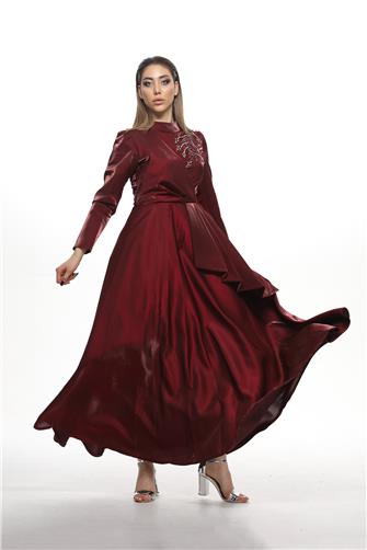 431 Göğüsü Taş Dtylı Janjan Abiye