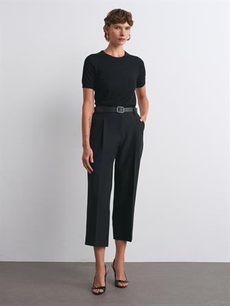 72197 Kemerli Yüksek Bel Pantolon - Siyah