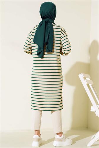 Çizgili Tunik - Zümrüt Y