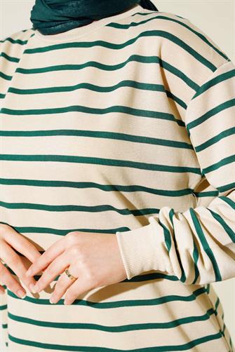 Çizgili Tunik - Zümrüt Y