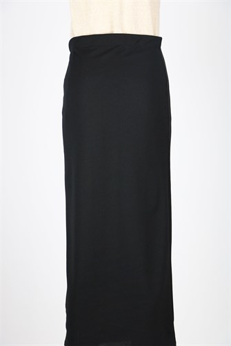 Düz Likralı Kalem Etek - Siyah