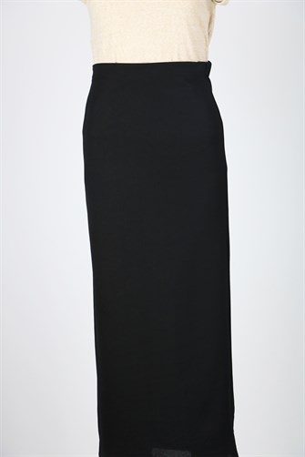 Düz Likralı Kalem Etek - Mürdüm