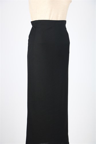 Düz Likralı Kalem Etek - Siyah