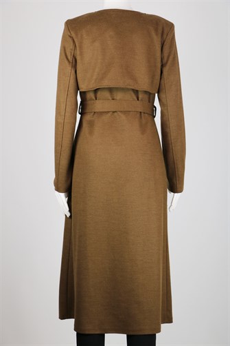 İçi Astarlı Düğmeli Kaşe Kap