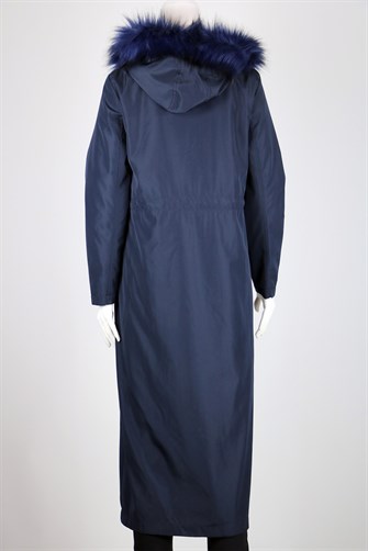 İçi Kürklü Önü Cep Detaylı Uzun Bondit Mont