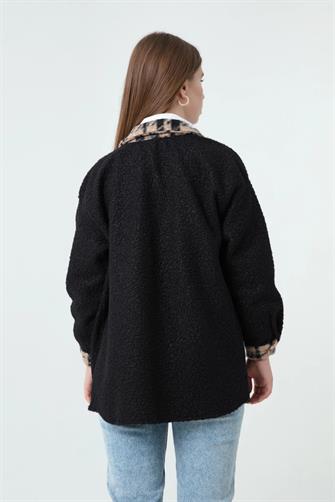 Kadın Ekose Desen Ceket - Bej