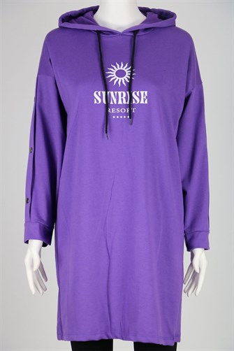 Kolları Detaylı Uzun Sweat