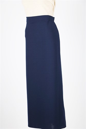 Likralı Battal Kalem Etek - Siyah