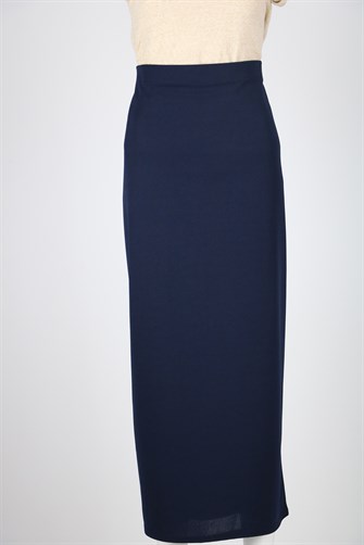 Likralı Battal Kalem Etek - Siyah