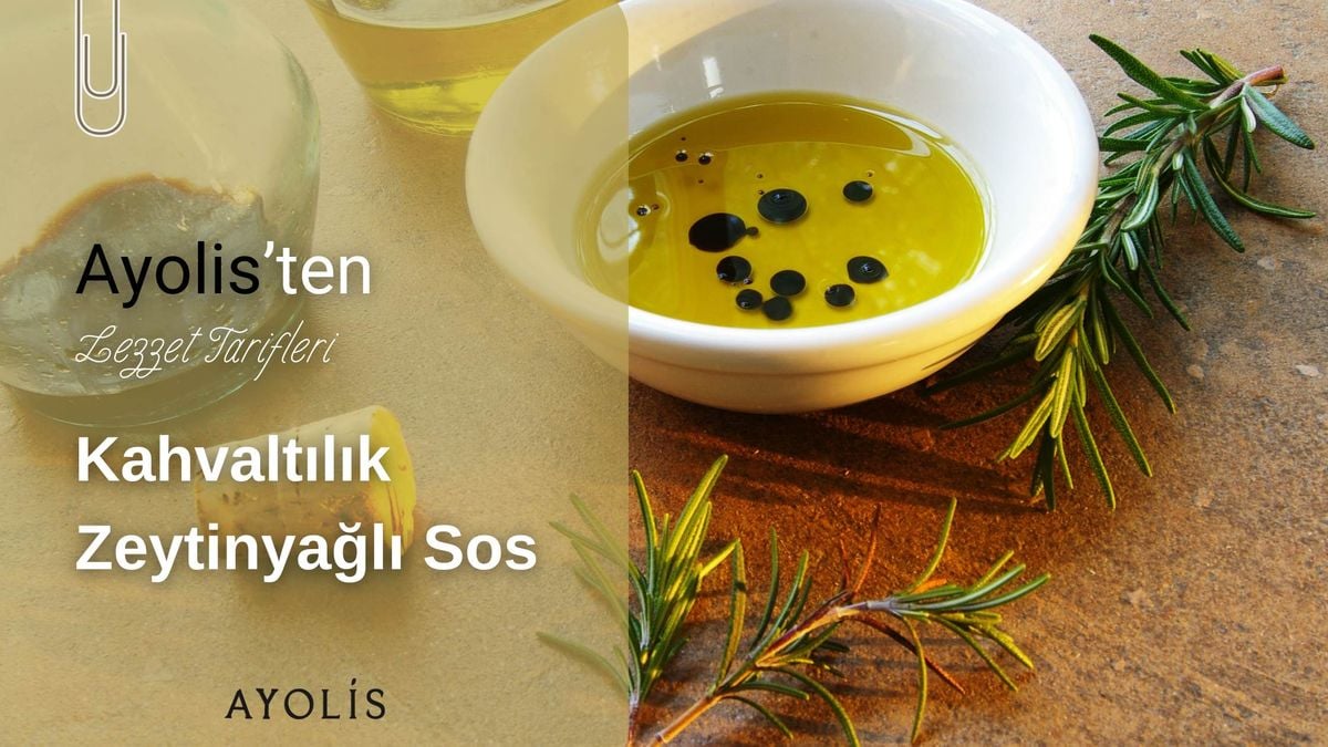 Kahvaltılık zeytinyağlı sos tarifi ve ekmek banmalık zeytinyağı tabağı