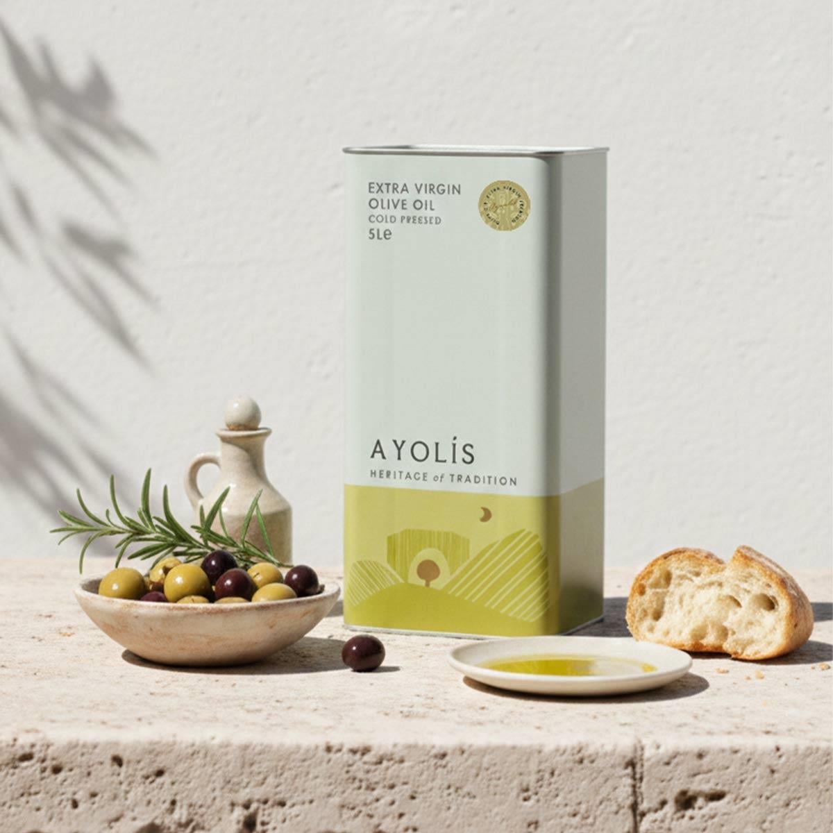 Ayolis Premium Chef Ayvalık Ödüllü Soğuk Sıkım Natürel Sızma Zeytinyağı 5 Lt