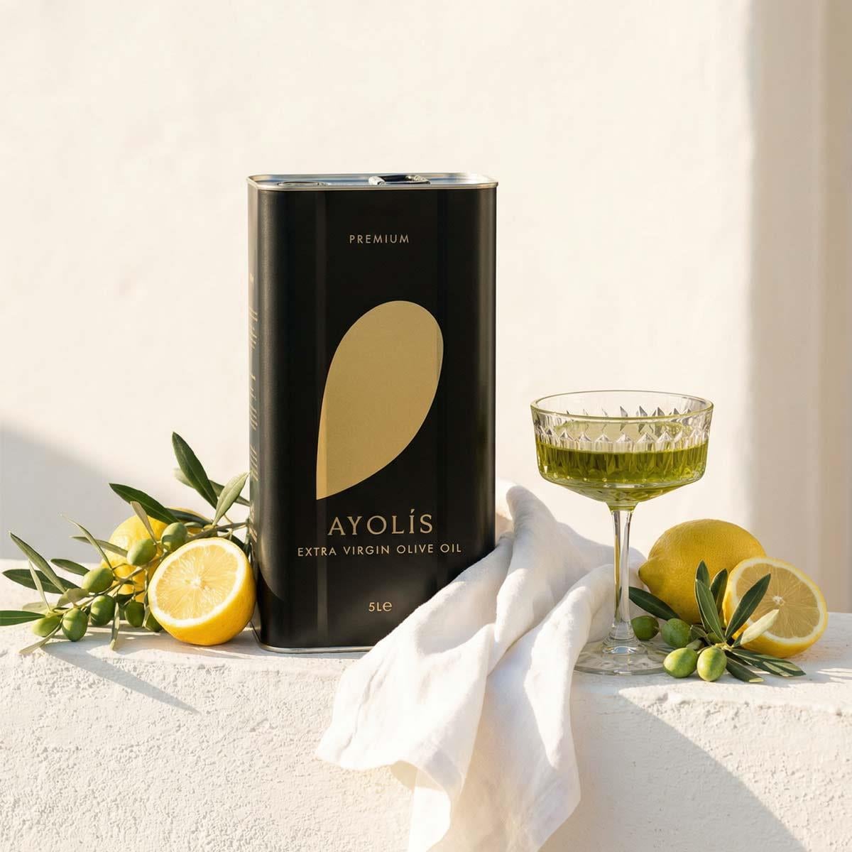 Ayolis Premium Gurme Memecik Ödüllü Yüksek Polifenollü Erken Hasat Soğuk Sıkım Natürel Sızma Zeytinyağı 5 Lt