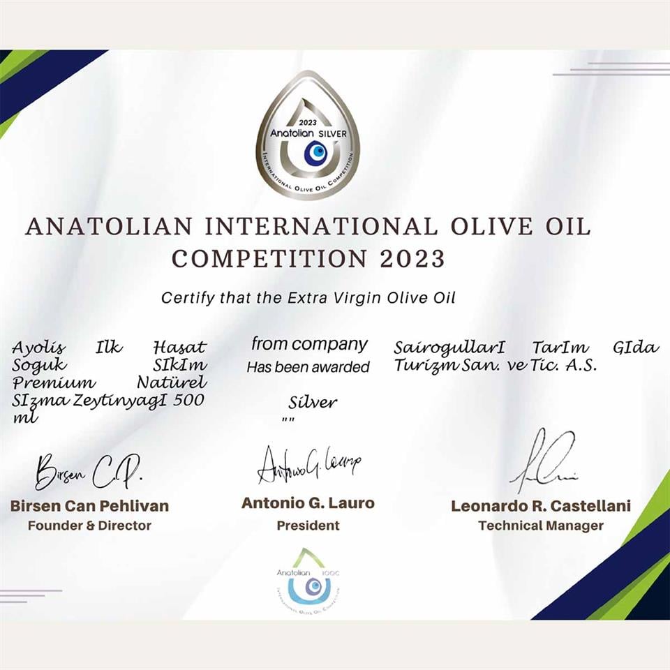 Ayolis Premium Anne Bebek Ödüllü Yüksek Polifenollü İlk Hasat Soğuk Sıkım Natürel Sızma Zeytinyağı 500 Ml