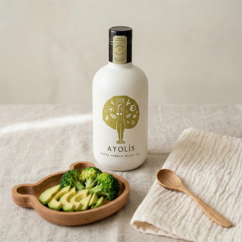 Ayolis Premium Anne Bebek Ödüllü Yüksek Polifenollü İlk Hasat Soğuk Sıkım Natürel Sızma Zeytinyağı 500 Ml