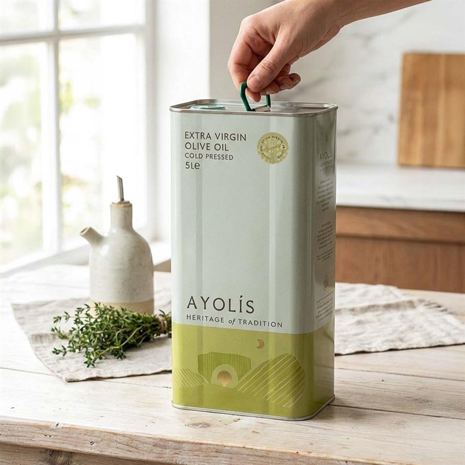 Ayolis Premium Chef Ayvalık Ödüllü Soğuk Sıkım Natürel Sızma Zeytinyağı 5 Lt