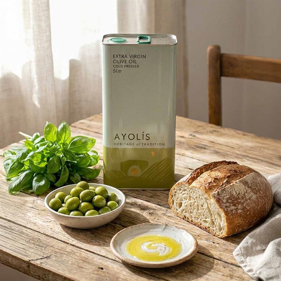 Ayolis Premium Chef Ödüllü Soğuk Sıkım Natürel Sızma Zeytinyağı 5 Lt