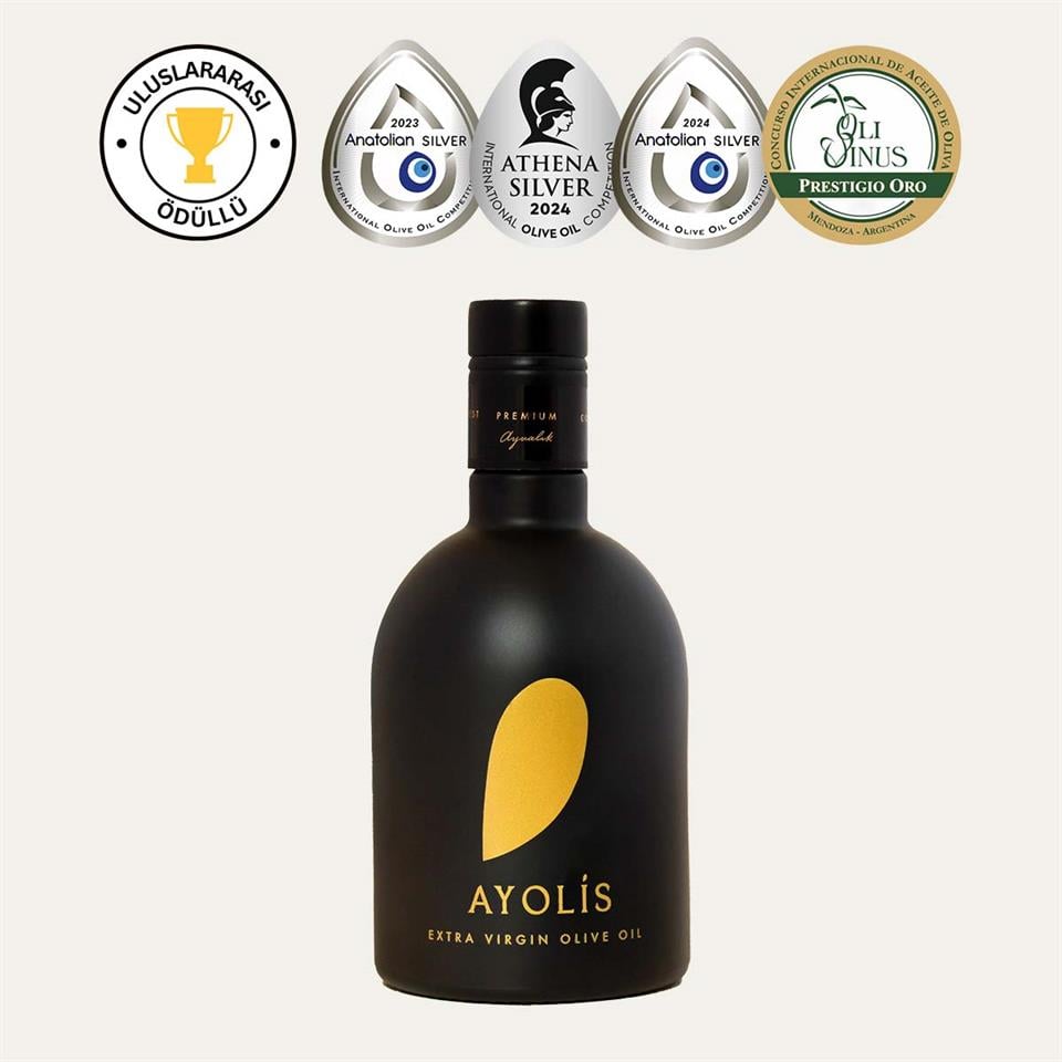 Ayolis Premium Gurme Ayvalık Ödüllü Yüksek Polifenollü Erken Hasat Soğuk Sıkım Natürel Sızma Zeytinyağı 500 Ml