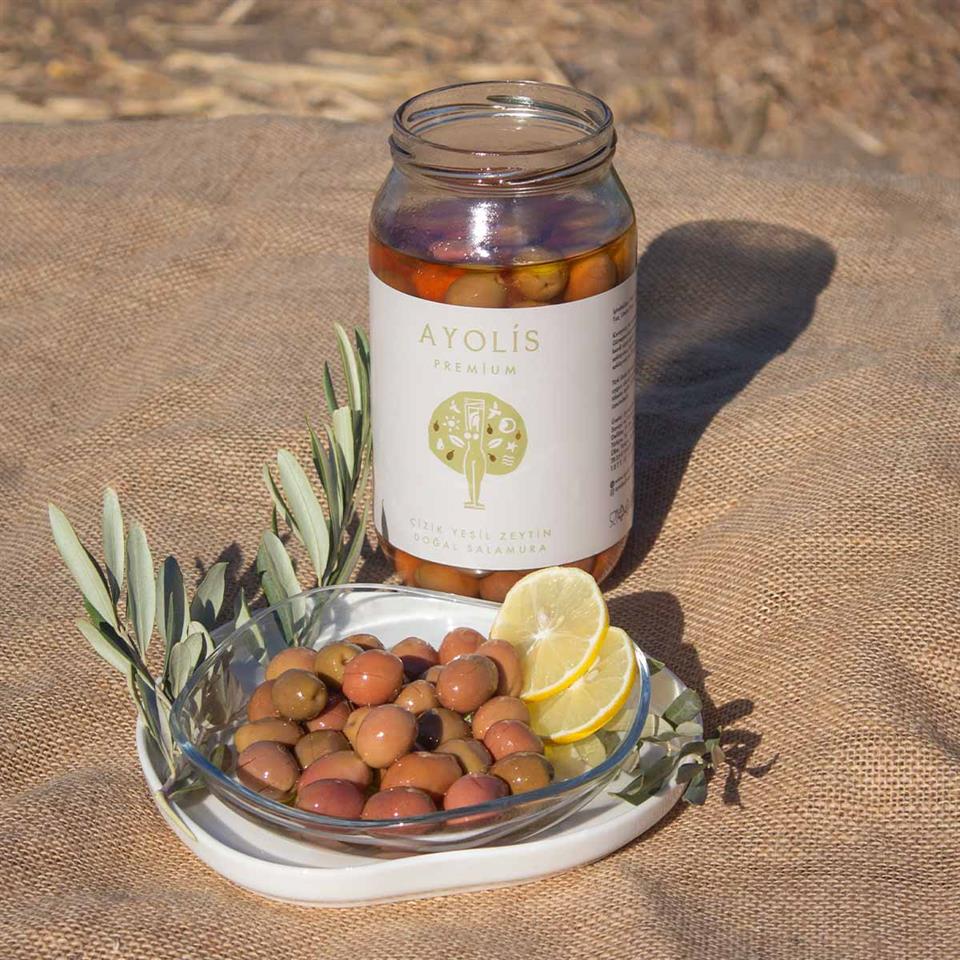 Ayolis Premium Gurme Çizik Yeşil Zeytin XL 650 g