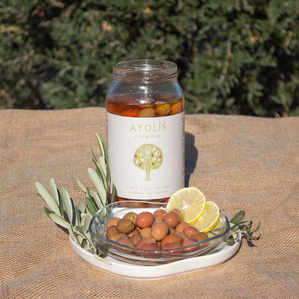 Ayolis Premium Gurme Çizik Yeşil Zeytin XL 650 g