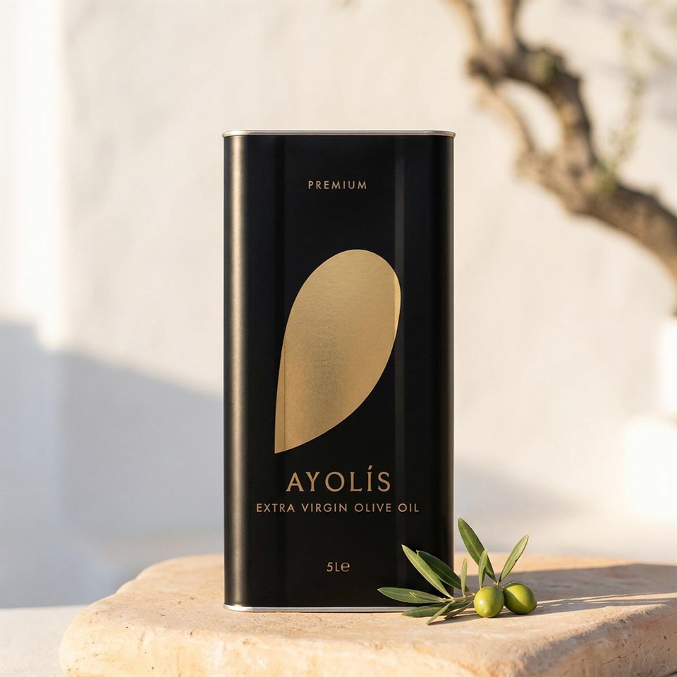 Ayolis Premium Gurme Domat Ödüllü Yüksek Polifenollü Erken Hasat Soğuk Sıkım Natürel Sızma Zeytinyağı 5 Lt