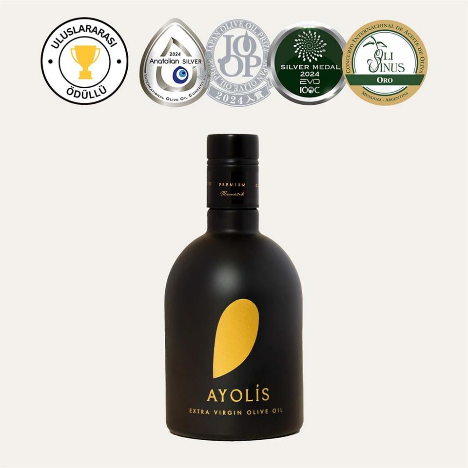 Ayolis Premium Gurme Memecik Ödüllü Yüksek Polifenollü Erken Hasat Soğuk Sıkım Natürel Sızma Zeytinyağı 500 Ml