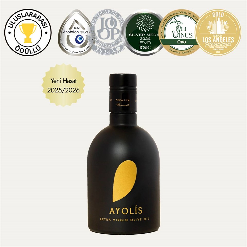 Ayolis Premium Gurme Memecik Ödüllü Yüksek Polifenollü Erken Hasat Soğuk Sıkım Natürel Sızma Zeytinyağı 500 Ml