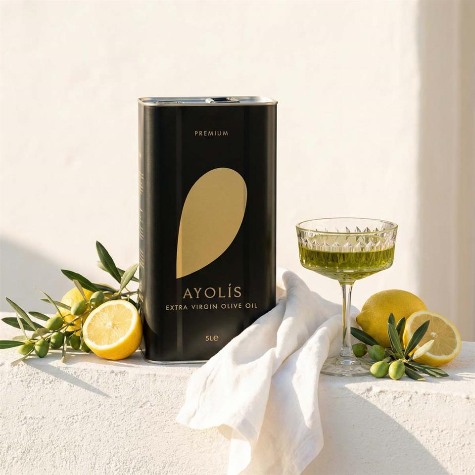Ayolis Premium Gurme Memecik Ödüllü Yüksek Polifenollü Erken Hasat Soğuk Sıkım Natürel Sızma Zeytinyağı 5 Lt