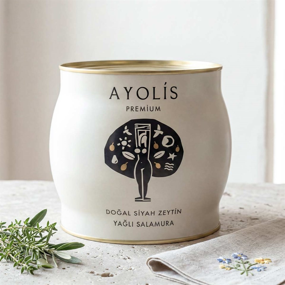 Ayolis Premium Gurme Yağlı Salamura Siyah Zeytin L 1700 g (Zeytinyağlı)