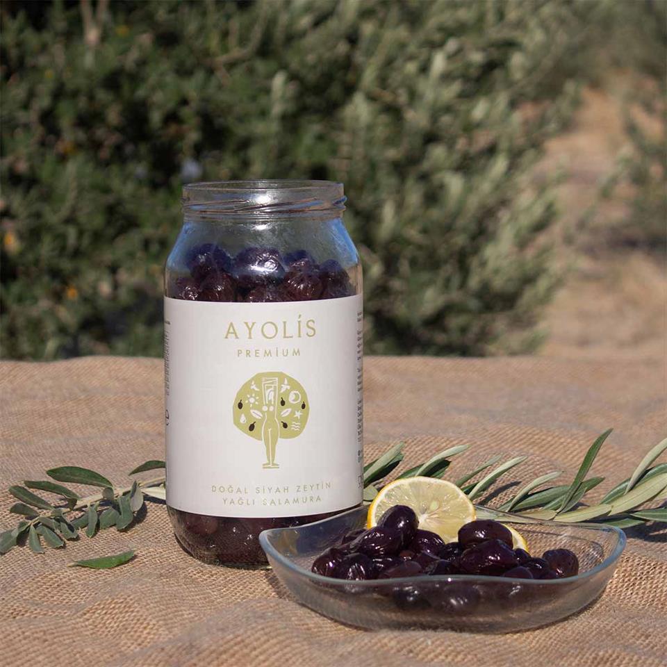 Ayolis Premium Gurme Yağlı Salamura Siyah Zeytin XL 650 g