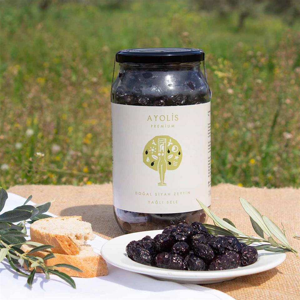 Ayolis Premium Gurme Yağlı Sele Siyah Zeytin M 650 g