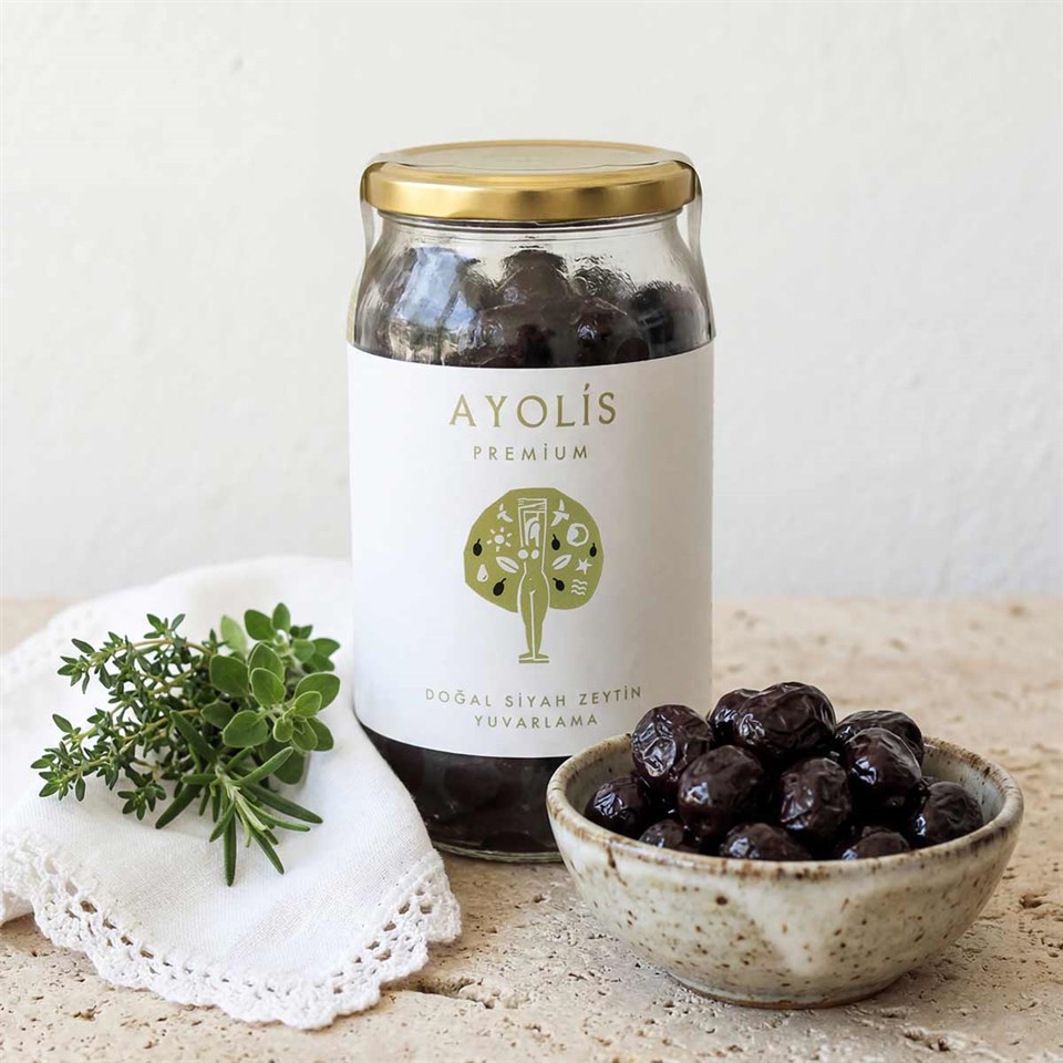 Ayolis Premium Gurme Yuvarlama Siyah Zeytin XL 650 g