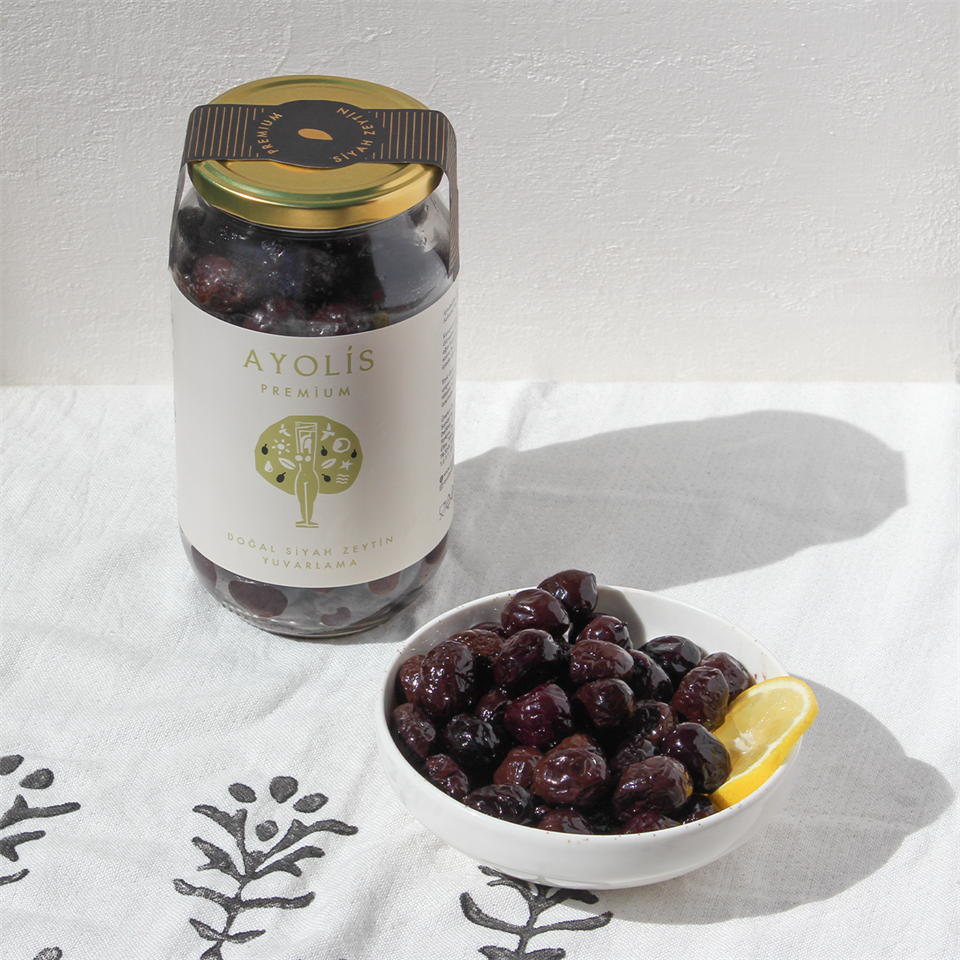 Ayolis Premium Gurme Yuvarlama Siyah Zeytin XL 650 g