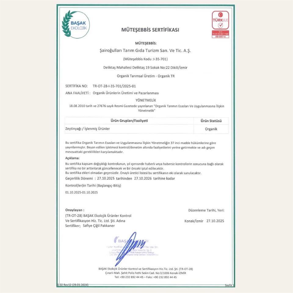 Ayolis Premium Organik Ödüllü Yüksek Polifenollü Soğuk Sıkım Natürel Sızma Zeytinyağı 500 Ml